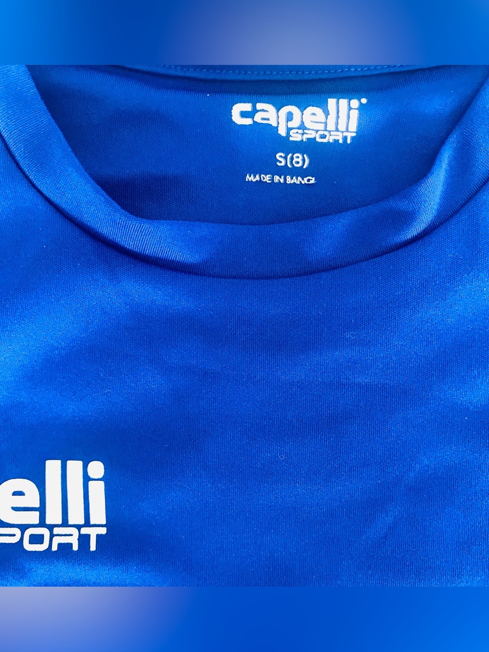 ⚽️Boys “Super Soccer Stars” Blue Dri-fit Sports Shirt SZ 8 (small Y) - Picture 5 of 12